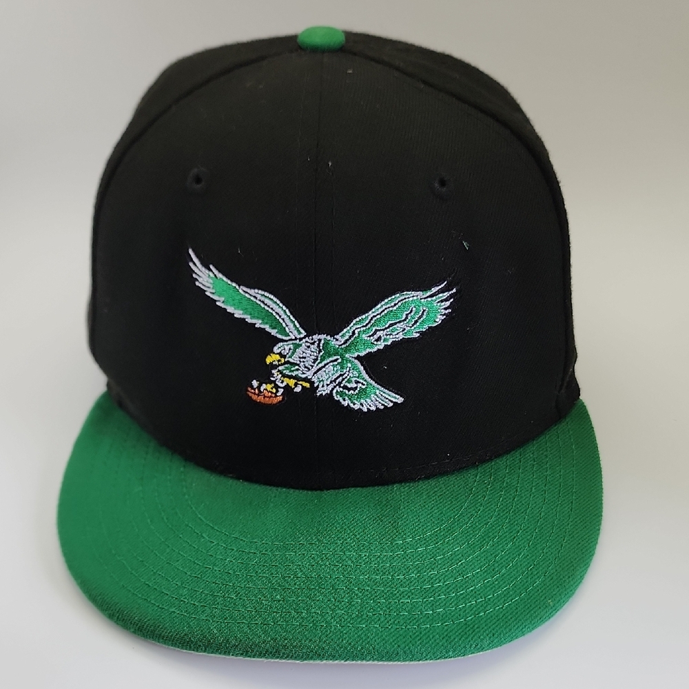 New Era Black and Green Hat with Eagle Design